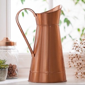 Jarra de Cobre de Alta Calidad para Servir Agua con Asa de Latón, Jarra Tradicional para Bebidas para Hogares, Restaurantes, Hoteles y Servicios de Catering - Product Image 1