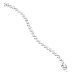 REYES GRA Certificated 925 Sterling <b>Silver</b> 5MM Moissanite Stone Box Lock Tennis <b>Bracelets</b> for Women Wedding Gift Fine Jewelry - Product Image 3
