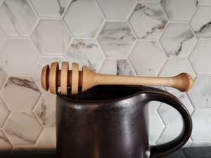 Handcrafted Hard Maple Eco-Friendly Classic Design Honey Dipper with Long Handle Camping Gift by Artizon Studio - Product Image 1