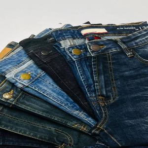 Straight Leg Men's Jeans Patchwork Automated Cutting Loose Fit Distressed Ripped Men's <b>Denim</b> Pants Wholesale Surplus Leftover - Product Image 1