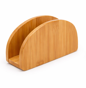 Porta Servilletas de Bambú Natural Ecológico, Moderno Soporte Vertical de Madera para Papel Higiénico y Organizador de Cartas para el Hogar, Cocina y Mesa - Product Image 4
