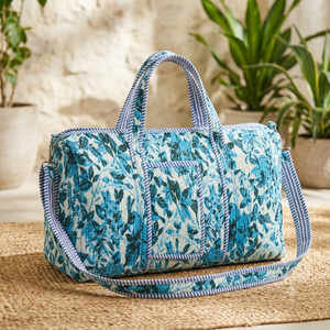 Durable Cotton <b>Quilted</b> Travel Duffel <b>Bag</b> with Elegant Stitching and Comfortable Shoulder Strap for Daily Carry Bat At Best Price - Product Image 6