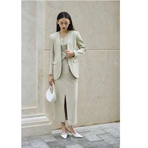 Falda Midi Elegante de Cintura Alta con Abertura Frontal, Estilo Vietnamita, KV27, para Oficina, Vintage, Minimalista, Maxi, Estándar, para Mujer - Product Image 6