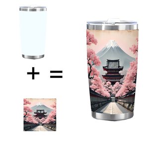 Stainless Steel Tumbler 20oz <b>Double</b> <b>Wall</b> Vacuum Insulated Travel <b>Mug</b> For Car Use - Product Image 1