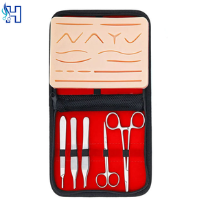 Kit complet de pratique de suture dentaire électrique avec instruments chirurgicaux en acier inoxydable, 4 coussinets de suture et kit de médicaments - Product Image 1