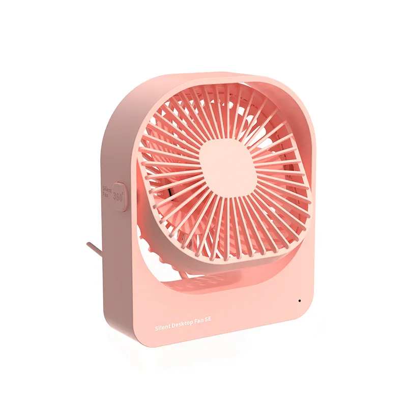 Draagbare Ventilator Usb Oplaadbare Zomer Stille Desktop Fans Huishoudelijke Luchtkoeler Geen Batterij Ingebouwde Grijs Roze Blauwe Mini Fan