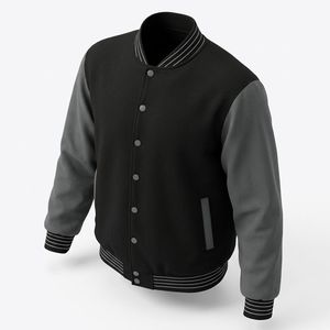 Chaquetas Universitarias Personalizadas para Hombre, Bordado Frontal, Cuero Genuino, Ropa Urbana, Marca Privada, Fabricante Mayorista - Product Image 5