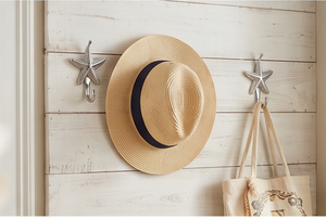 Premium Star Shape Metal Wall <b>Hook</b> With Silver Finish For Clothing Storage Novelty Design Drill Installation Stylish Home Decor - Product Image 3