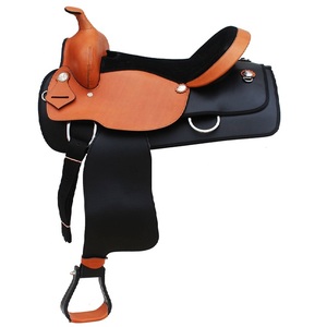 Selle de cheval western personnalisée en cuir véritable de qualité supérieure d'Inde, avec arceau en bois et quincaillerie en laiton, pour le barrel racing et l'équitation - Product Image 1