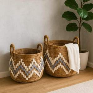 High Demand Handmade Storage <b>Basket</b> Bowl Style Minimalist Home Organizer for <b>Laundry</b> Bedroom Indonesia Export Supplier - Product Image 6