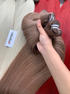Extensions de cheveux humains vietnamiens 100g toutes couleurs 55cm de longueur Super Double Drawn Genius Weft Fournisseurs du Vietnam - Product Image 6