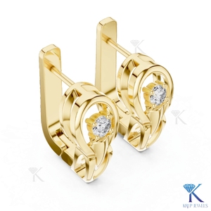 KRUP JEWELS ต่างหูเพชรทรงบริลเลียนต์สี E ทองคำขาว เพชรเพาะเลี้ยงในห้องปฏิบัติการ สำหรับผู้หญิง สวมใส่ได้ทุกวัน คลาสสิก เหมาะสำหรับงานแต่งงานและงานหมั้น - Product Image 4