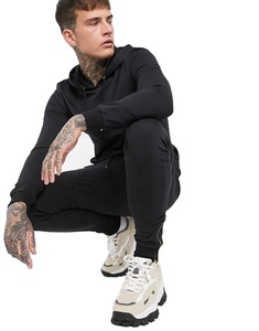 Custom Made Men's Muscle Hoodie Bomb & Skinny Jogger Black Tracksuits - Product Image 3