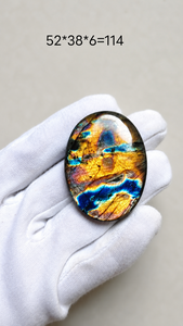 Venta al por mayor de gemas ORGÁNICAS: Labradorita Arcoíris Natural, Corte Ovalado, Fuego Azul Púrpura, Gema Dorada, Tamaño Personalizado, Cabujón Suelto - Product Image 1