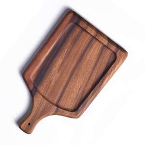 Grande planche à fromage en bois d'acacia avec poignée, plateau de charcuterie écologique haut de gamme, bloc de service pour légumes et découpe - Product Image 5