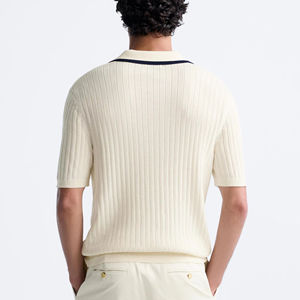 Camisetas de Diseño Oversize de Manga Corta, Tejido de Punto, Logotipo Bordado, Algodón de Alta Calidad, Polo de Golf para Hombre - Product Image 2