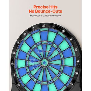 Tavolo da Freccette Elettronico Illuminato a LED con 48 Giochi e Oltre 500 Variazioni, Include 6 Alette per Freccette, Stili Personalizzabili - Product Image 3