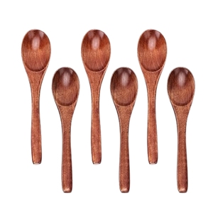Ensemble de couverts en bois naturel écologiques de haute qualité, cuillère et fourchette en bois à long manche fabriquées à la main pour restaurant et cuisine - Product Image 6