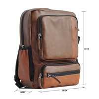 Sac à dos en cuir de luxe avec logo personnalisé, grande capacité, sac pour ordinateur portable pour hommes, sac à dos d'école