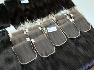 Extensiones de cabello con cierre de encaje de Color terminado 100%, cabello humano virgen vietnamita de alta calidad, sin desprendimiento, sin enredos - Product Image 5