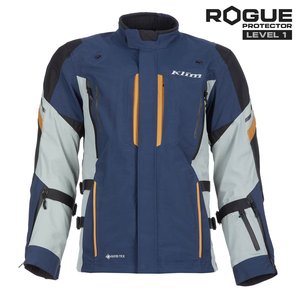 เสื้อแจ็คเก็ตมอเตอร์ไซค์ Rogue Protector ระดับ 1 สำหรับผู้ชาย กันน้ำ Gore-Tex แขนยาว สีบล็อก น้ำเงิน เทา ส้ม น้ำหนัก 220 กรัม - Product Image 1
