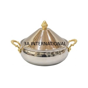 Plat de service isotherme à double paroi en émail imprimé motif floral, forme ronde, pour plats chauds, fournisseur d'Inde - Product Image 6