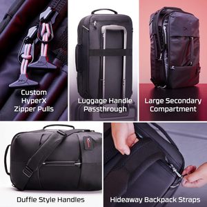 HyperX Knight 8C525AA <b>Gaming</b> <b>Backpack</b> for Laptops Large Storage Durable Travel Ready Black - Product Image 6