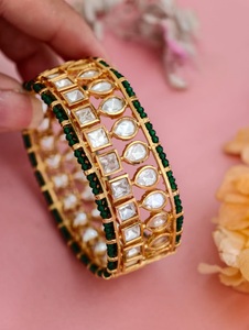 Brazaletes de Moda de Aleación Chapada en Oro con Circonitas en Corte de Pera y Engaste de Canal, Joyería Clásica para Boda de Mujer - Product Image 2