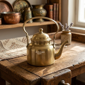 Luxury Hammered Copper <b>Tea</b> <b>Kettle</b> with Brass Handle Traditional Pure Copper Stovetop Teapot Antique Style Handcrafted Coffee Pot - Product Image 6