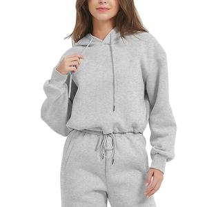 High Quality Winter Women's Breathable Regular Half Zipper Lined Front Hoodie Custom Fleece Fabric Windproof Casual Street Wear - Product Image 5