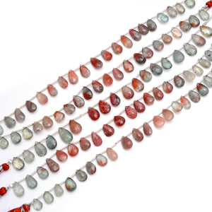 Perles de pierres précieuses naturelles de qualité supérieure, faites à la main, en pierre de soleil d'Oregon, facettées en forme de cœur, pour la fabrication de bijoux, bracelets, colliers, boucles d'oreilles - Product Image 3