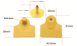 Etiquette d'oreille FDX-B HDX NFC, puce manuelle à insérer en acier inoxydable pour bovins, ovins, caprins, porcins - Product Image 3
