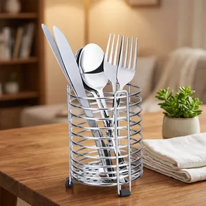Support à Couverts en Acier Inoxydable – Organisateur de Cuillères, Fourchettes et Couteaux pour Cuisine, Table à Manger et Comptoir – Rangement d'Ustensiles - Product Image 5