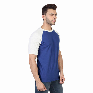 Men's <b>Raglan</b> <b>Sleeve</b> <b>T</b>-<b>Shirt</b> Solid Color O-Neck Regular Fit <b>T</b>-<b>Shirt</b> Casual Style Tee Knitted Cotton Short <b>Sleeve</b> Contrast Trim - Product Image 5