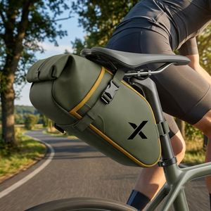 Bolsa de sillín de bicicleta impermeable con cierre de cremallera, gran capacidad, bolsa de asiento para ciclismo, bolsa de cuña para bicicleta de exterior, bolsa trasera universal - Product Image 2