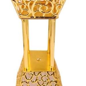 Mabkhara de Lujo con Cristales y Detalles Dorados, Diseño de Pedestal Alto con Filigrana, Quemador de Bakhoor Saudí al por Mayor, Premium para Majlis Oud Dakhoo - Product Image 6