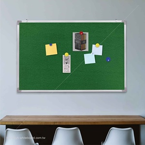S.Y.H. Green Velvet Bulletin <b>Board</b> with Aluminum Frame Magnetic 45x60cm Customized Logo for <b>Message</b> Display - Product Image 6