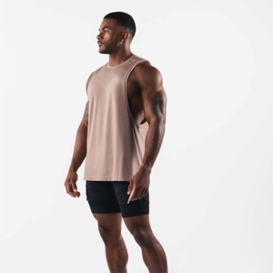 Custom New Black Private Label Cotton Workout Men Sleeveless T Shirt Oversized Cut Off Fitness Gym Tank <b>Top</b> Men Fashion Tank <b>Top</b> - Product Image 4