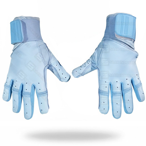 Gants d'entraînement de baseball en cuir de vachette 100% véritable conception de manchette longue taille adulte gants de frappeur taux d'usine - Product Image 2