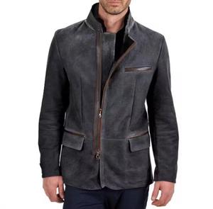 Men's PU Leather Bomber Jacket Stand Collar Zipper Closure Solid Color Windproof Casual <b>Winter</b> <b>Fleece</b> Lining Slim - Product Image 1