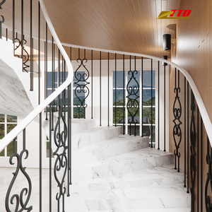 Designs élégants de rampes d'escalier en fer forgé et en alliage d'aluminium pour maisons de luxe, artisanat durable, style artistique moderne, intemporel - Product Image 2