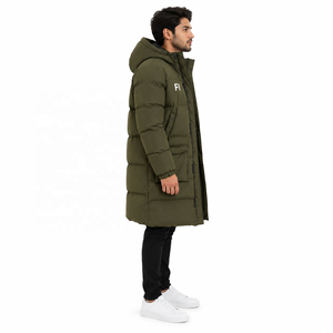 Men's Quilted Long Hooded Jacket Custom Winter Outerwear Streetwear Y2K Custom Men's Jackets OEM Wholesale Clothing Manufacturer - Product Image 4