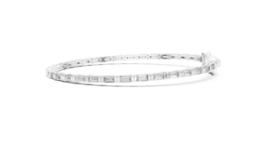 Bracelet en diamants taille baguette de qualité supérieure, certifié GIA, couleur D, diamants naturels, bracelet classique pour femme, à porter au quotidien - Product Image 1