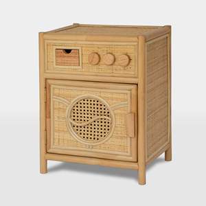 เครื่องซักผ้าของเล่นน่ารักสำหรับเด็กเล่นบทบาทสมมติ ราคาประหยัด ทำจากหวายธรรมชาติ - Product Image 1