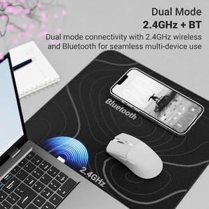 Ratón Inalámbrico Recargable de Modo Dual 2.4GHz + BT, Sensor Óptico PAW3395, 2400 DPI, 6 Botones Programables, Diseño Ergonómico, RGB - Product Image 2