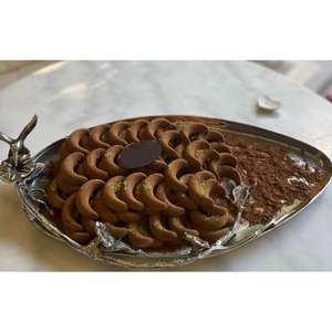 Plateau de service à chocolat en métal argenté de qualité supérieure, sûr et élégant pour une présentation festive – Offre spéciale - Product Image 2