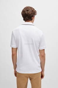 Camiseta Polo de Alta Calidad para Hombre, Algodón, Logotipo Personalizado, Lisa, en Color Blanco - Product Image 5
