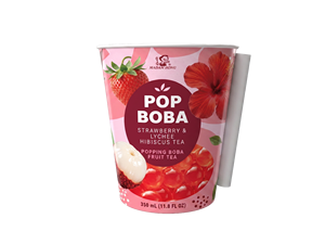 ชานมไข่มุกป๊อปปิ้งรสผลไม้รวม กลิ่นมะม่วง พีช สตรอว์เบอร์รี ขนาด 350 มล. - Product Image 2
