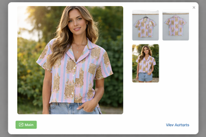 Conjunto de pijama con estampado de tigre a rayas rosas para mujer, camisa de manga corta y pantalones cortos, conjunto de ropa de dormir informal, traje informal - Product Image 5