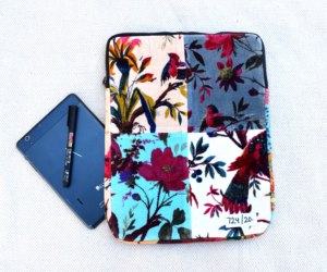 Terciopelo Estampado con Parches, Diseño de Arte Mexicano 'Muertes', Floral, para Regalo - Product Image 3